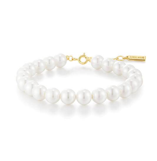  Luna Gaze - Bracelets de perles - Argent / GP 14 carats - Perle - 18,5cm